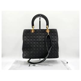 Dior-Dior Lady Dior Large with Twin Compartments-Black