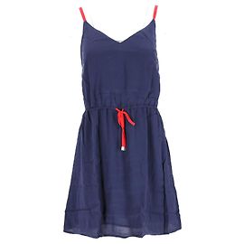 Tommy Hilfiger Womens Essential Spaghetti Strap Dress in Navy Blue Viscose Navy blue