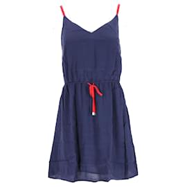 Tommy Hilfiger-Tommy Hilfiger Womens Essential Spaghetti Strap Dress in Navy Blue Viscose-Navy blue