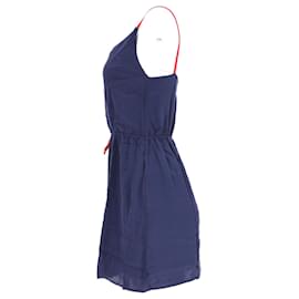 Tommy Hilfiger-Tommy Hilfiger Vestido esencial con tirantes finos para mujer en viscosa azul marino-Azul marino