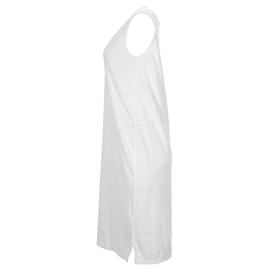 Tommy Hilfiger-Vestido sin mangas con logo de Tommy Hilfiger para mujer en algodón blanco-Blanco