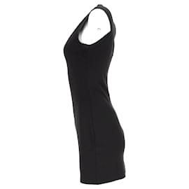 Tommy Hilfiger-Tommy Hilfiger Womens Logo Tank Mini Dress in Black Polyester-Black