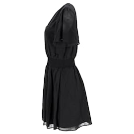 Tommy Hilfiger-Tommy Hilfiger Robe blouse en mousseline de soie pour femme en polyester noir-Noir