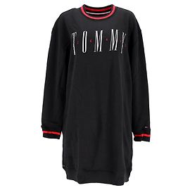 Tommy Hilfiger Damen-Pulloverkleid mit Logo Schwarz