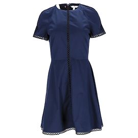 Tommy Hilfiger Vestido de algodón con ribete de encaje para mujer en algodón azul marino Azul marino