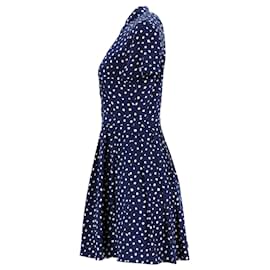 Tommy Hilfiger-Damen-Hemdkleid aus pfirsichfarbenem Polyester-Blau