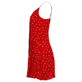 Tommy Hilfiger-Robe à bretelles à imprimé floral pour femme-Rouge