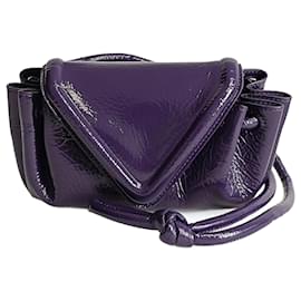 Bottega Veneta-Bottega Veneta Becco shoulder bag in purple textured leather-Purple