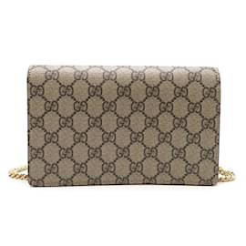 Gucci-GG supreme 3D Heart Wallet on Chain 648948-Brown