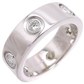 Cartier-6 Anel de amor de diamante B402600-Prata