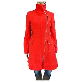 Abrigo de algodón rojo Karen Millen Roja