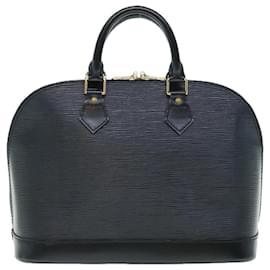 Louis Vuitton-LOUIS VUITTON Epi Alma Hand Bag Black M52142 LV Auth 61606-Black