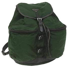 Prada-PRADA Backpack Nylon Green Auth bs11393-Green