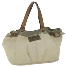 Burberry-BURBERRY Blue Label Einkaufstasche Canvas Beige Auth ti1476-Beige