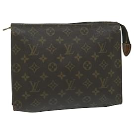 Louis Vuitton-Toilette Poche Louis Vuitton Monogram 26 Bolsa M47542 LV Auth 64042-Monograma