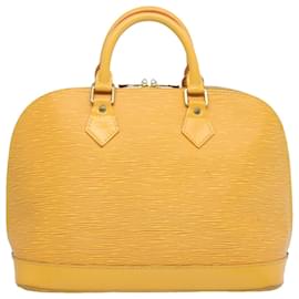 Louis Vuitton-LOUIS VUITTON Epi Alma Handtasche Tassili Gelb M52149 LV Auth 62790-Andere