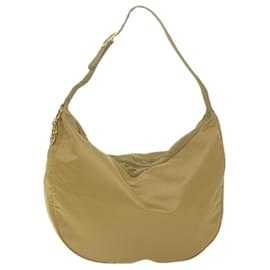 Christian Dior-Christian Dior Shoulder Bag Nylon Beige Auth bs10499-Beige