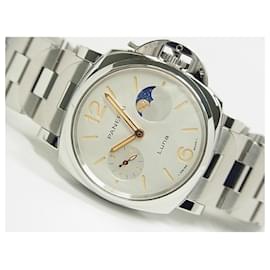 Panerai-PANERAI Luminor Due Luna 38 MM PAM01301 Mens-Silvery