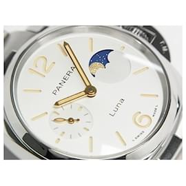 Panerai-PANERAI Luminor Due Luna 38 MM PAM01301 Mens-Silvery