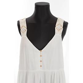 SéZane-vestido de algodón-Blanco