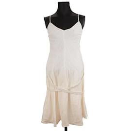 Burberry-Vestido de lino-Blanco