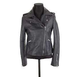 Claudie Pierlot Abrigo de cuero Azul