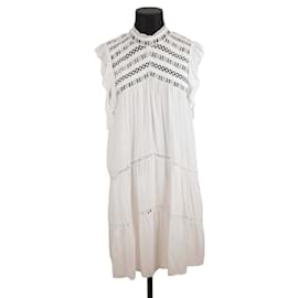 Bash-vestido de algodón-Blanco