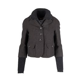 Moschino-Jacke mit Pulloverweste mit Reißverschluss Grau