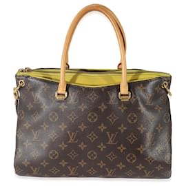 Louis Vuitton-Louis Vuitton Pistache Monogram Canvas Pallas-Brown,Green