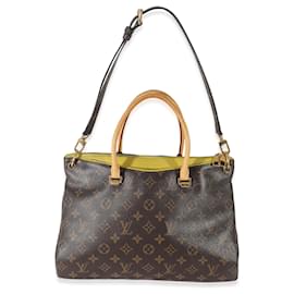 Louis Vuitton-Louis Vuitton Pistache Monogram Canvas Pallas-Brown,Green
