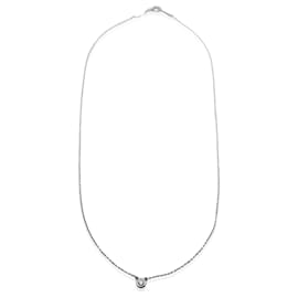 Tiffany & Co-TIFFANY & CO. Elsa Peretti Diamond By The Yard Single Diamond Pendant in Silver-Other