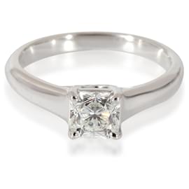Tiffany & Co-TIFFANY & CO. Lucida Diamond Engagement Ring in Platinum G VVS2 0.63 ctw-Other