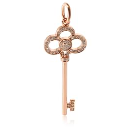 Tiffany & Co-TIFFANY & CO. Key Pendant in 18k Rose Gold 0.11 ctw-Other