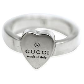 Gucci-Anillo con forma de corazón de la marca Gucci en plata de ley-Otro