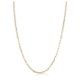 Autre Marque-Mini Paperclip Chain Necklace in 14k yellow gold-Other
