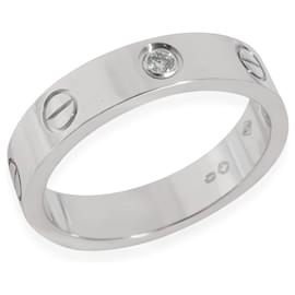 Cartier-Alianza de boda Cartier Love con diamantes en 18K oro blanco 0.02 por cierto-Otro