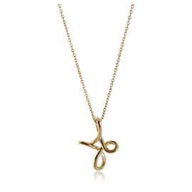 Tiffany & Co-TIFFANY & CO. Elsa Peretti Vintage Infinity Cross,18k Yellow Gold on a Chain-Other