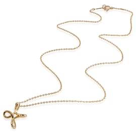 Tiffany & Co-TIFFANY Y COMPAÑIA. Cruz infinita vintage de Elsa Peretti,18k Oro amarillo en una cadena-Otro