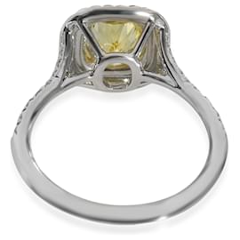 Tiffany & Co-TIFFANY & CO. Anel de noivado de diamante amarelo Soleste em 18k Ouro e Platina 1.98-Outro