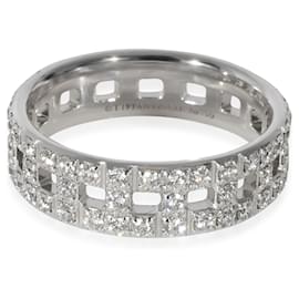Tiffany & Co-TIFFANY & CO. Anel de diamante Tiffany True em 18K ouro branco 0.99 ctw-Outro
