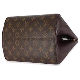 Louis Vuitton-Louis Vuitton Monogram Leather Fold Tote MM-Brown,Black