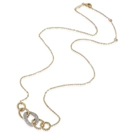 Autre Marque-Gabriel & Co. Two Toned Chain Link Necklace in 14KT gold 0.20 ctw-Other