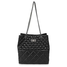 Chanel-Chanel Black calf leather Tall 2.55 Reissue Tote-Black