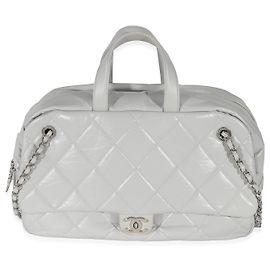 Bolsa Express Bowling Chanel em couro de bezerro cinza Marrom