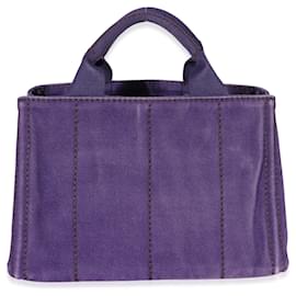 Prada-Petit cabas Canapa en toile violette Prada-Violet