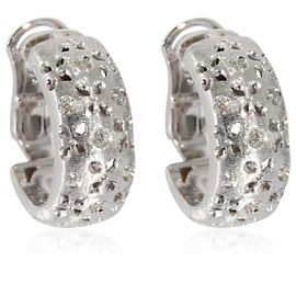 Roberto Coin Granada - Boucles d'oreilles créoles à clip 18K or blanc 3/8 ctw Autre