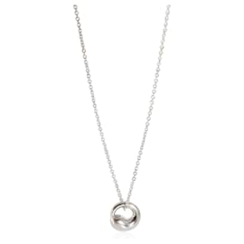 Tiffany & Co-TIFFANY & CO. Elsa Peretti Eternal Circle Pendant 18K white gold/ platinum chain-Other