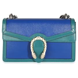Gucci-Bolsa pequena Dionysus em couro de bezerro Gucci Azul Verde-Azul,Verde