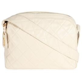 Chanel-Borsa a tracolla in caviale trapuntata beige vintage Chanel-Beige