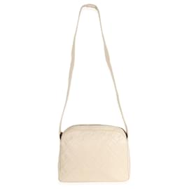 Chanel-Chanel Vintage Beige gesteppte Kaviar-Umhängetasche-Beige